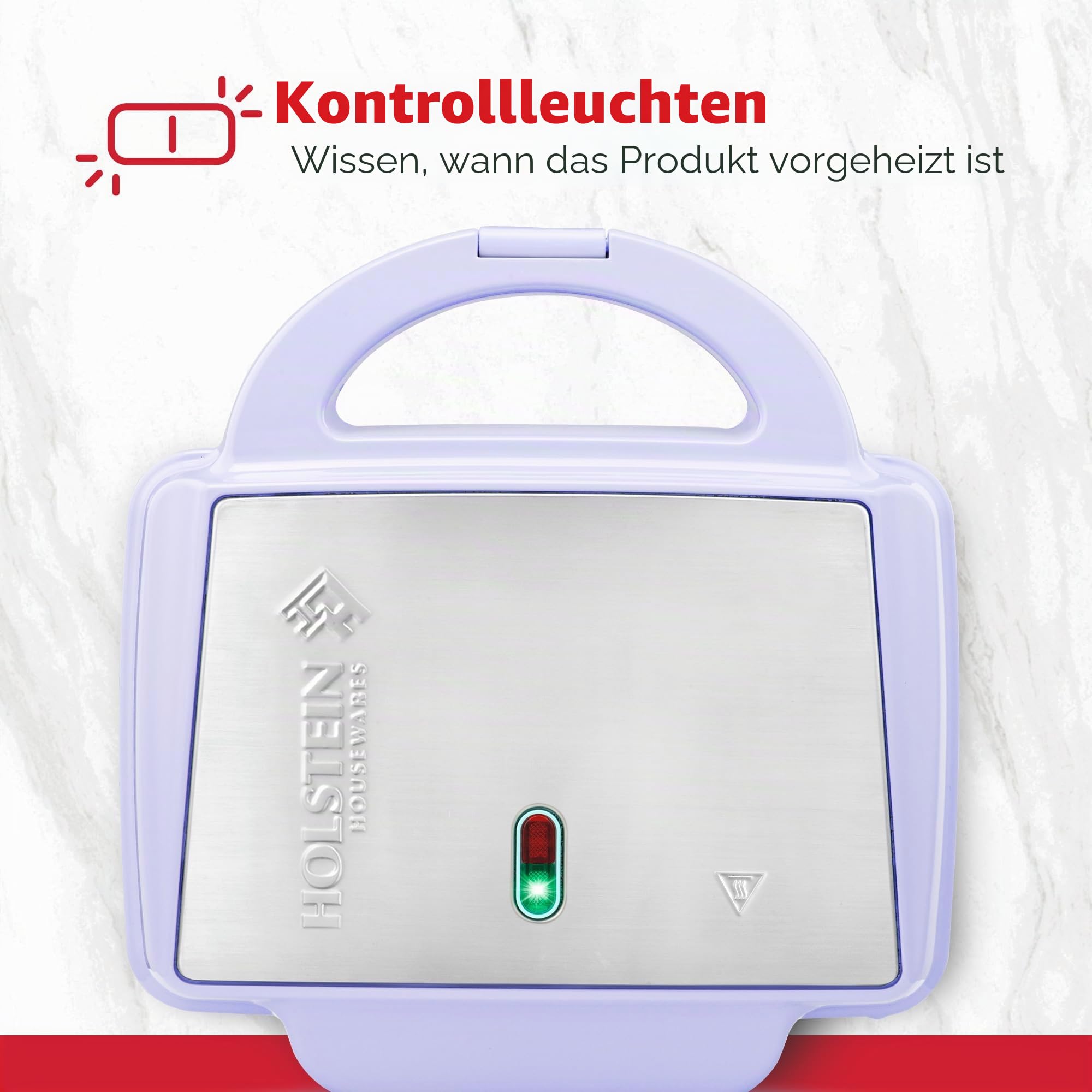 Holstein Housewares Antihaft-Cupcake-Maker, Lavendel/Edelstahl, für 6 Cupcakes, Muffins, Zimtbrötchen und mehr für Geburtstage, Feiertage, Backverkäufe oder besondere Anlässe