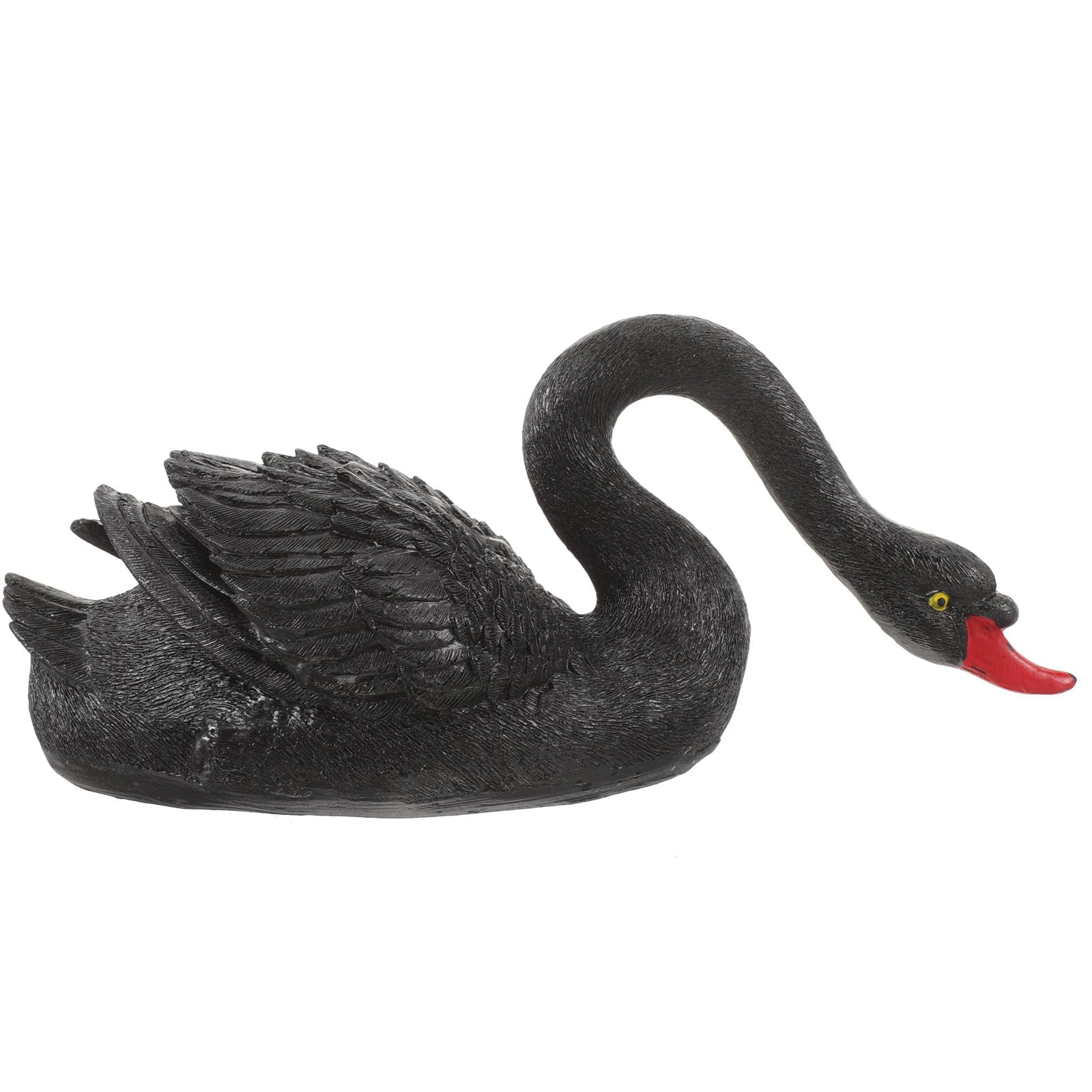 Cygne flottant noir pour décorer le bassin du jardin ou les bureaux