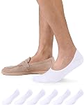 CLOSEMATE Chaussettes pour hommes non Show Sneaker Sneker Bas coupe non glissoire Chausettes invisibles pour Oxford 6 Paires