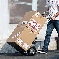 Vista 100 de VEVOR Folding Hand Truck and Dolly, 309 Lbs Capacity, Aluminum Foldable Cart, Heavy-Duty Luggage Trolley Cart with Telescoping Handle and PP+TPR