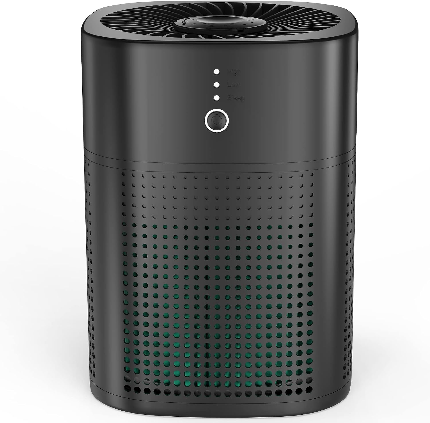 Air Purifier for Bedroom, H13 True HEPA Filter Air Purifier, 360° Air Intake with 5-Stage Filtration, 24db Filtration System Air Cleaner Remove 99.97% Dust Smoke Pollen for Pets Allergies Black