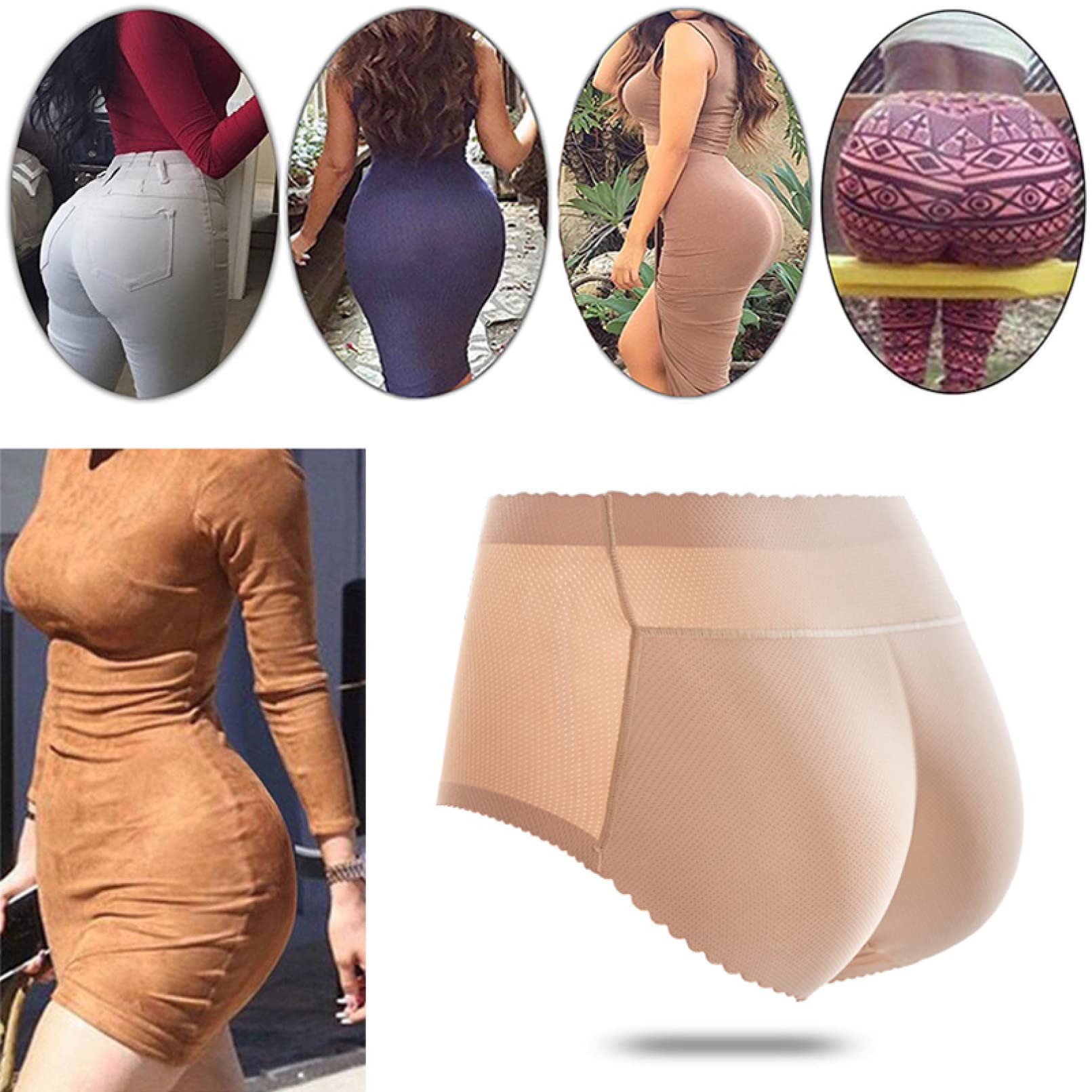 Slip Imbottiti da Donna Butt Lifter Slip Finto Culo Modellante per l'anca Biancheria Intima Modellante Taglie Forti