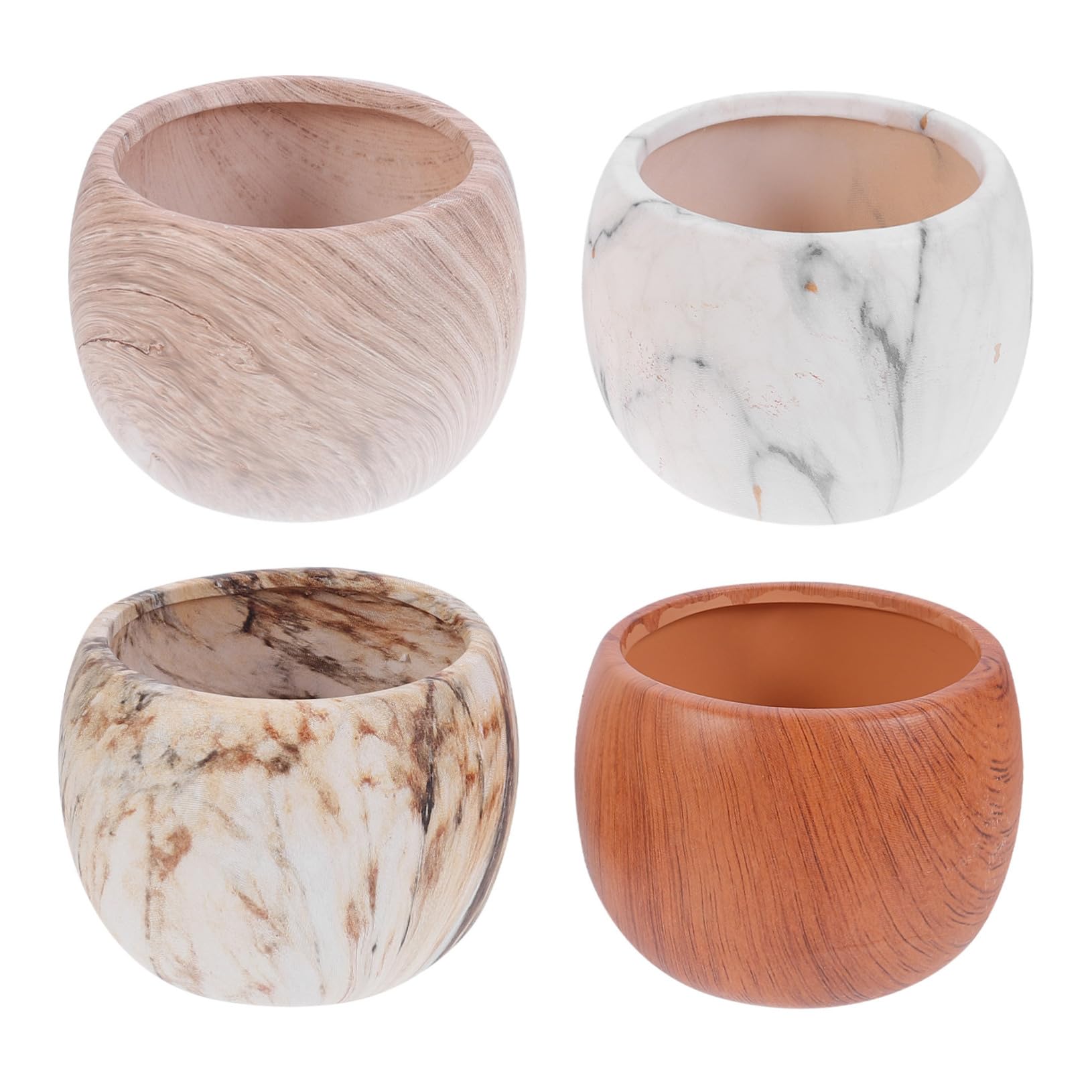 IMIKEYA Ensemble De Mini Pots De Fleurs pour Bonsaïs - Jardinière en Céramique avec Effets De Grain Naturel