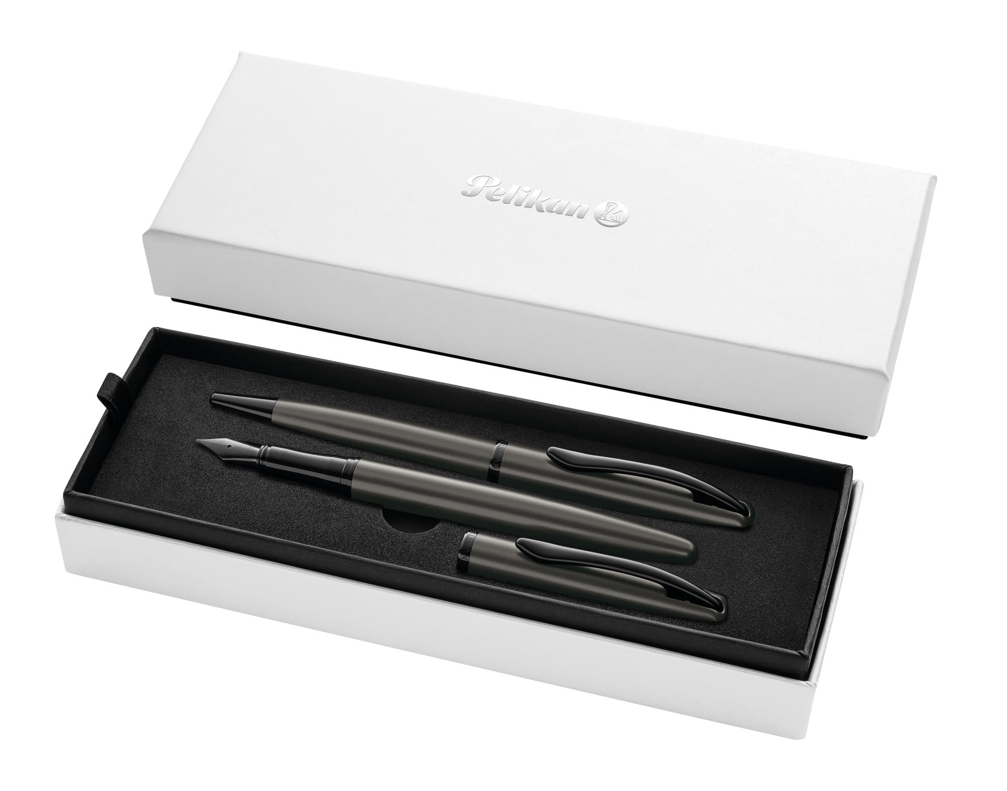 Pelikan Schreibset Jazz® Noble Elegance K/P36 Kugelschreiber und Füllhalter mit Gravur Geschenk - einzigartige Stifte mit Namen - personalisierte Geschenke (Stone)