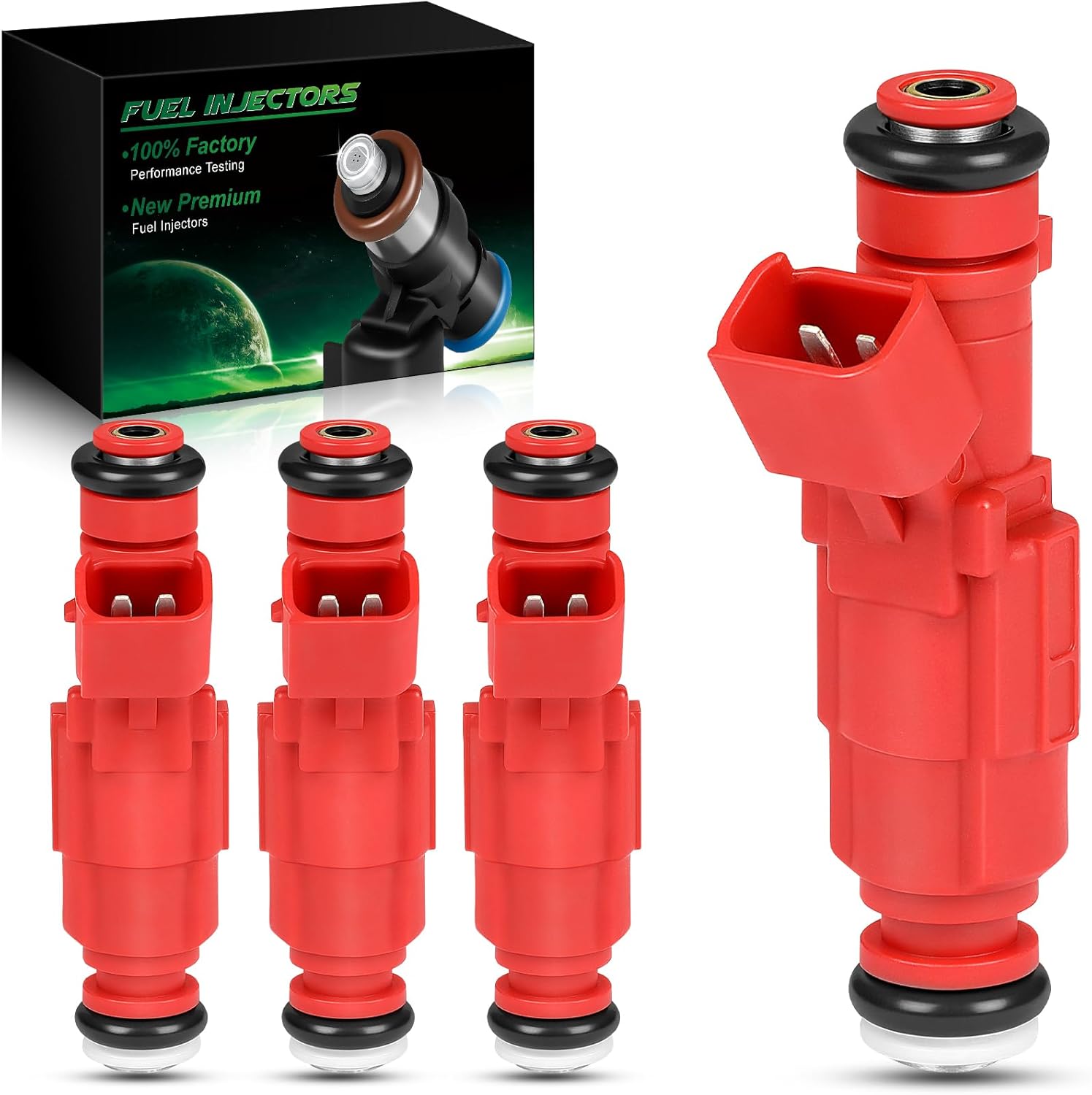 Fuel Injectors for:-Hyundai Elantra 2011 2012 2013 2014 2015, for:-Kia Forte 2015 Soul 2012 2013, 1.8L 2.0L L4, Replacment OE Replacement# 35310-2E000, FJ1182, 842-12375, 353102E000 (4 pcs)