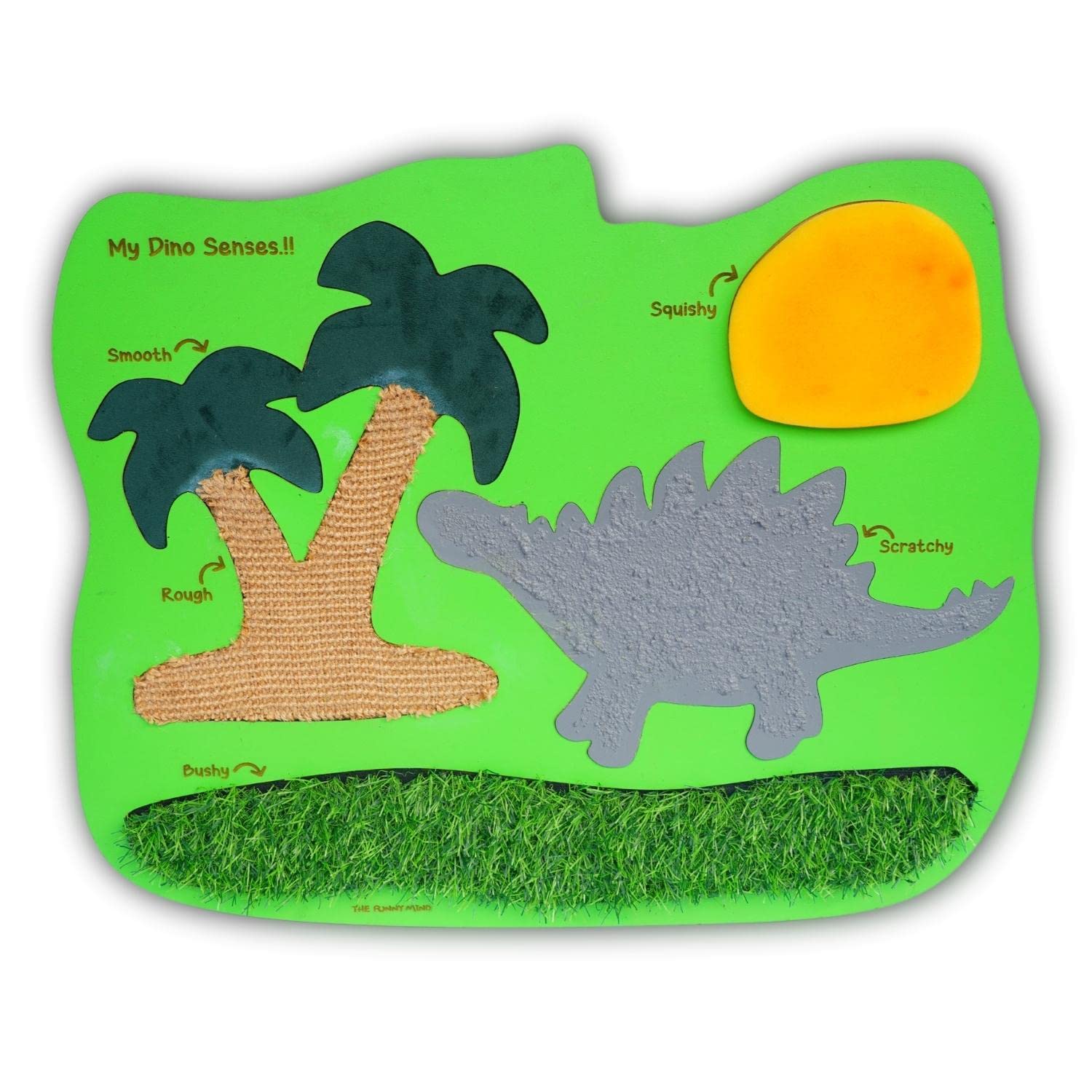 The Funny Mind Dino Sensory Wall Painting with 5 Different Sensory Touches | Pre Learning Activity Wall for Kids and Toddlers | Educational Wooden Toy for Kids-55 X 44 Cm (B0B1DGX9GP) Amazon Price History, Amazon Price Tracker