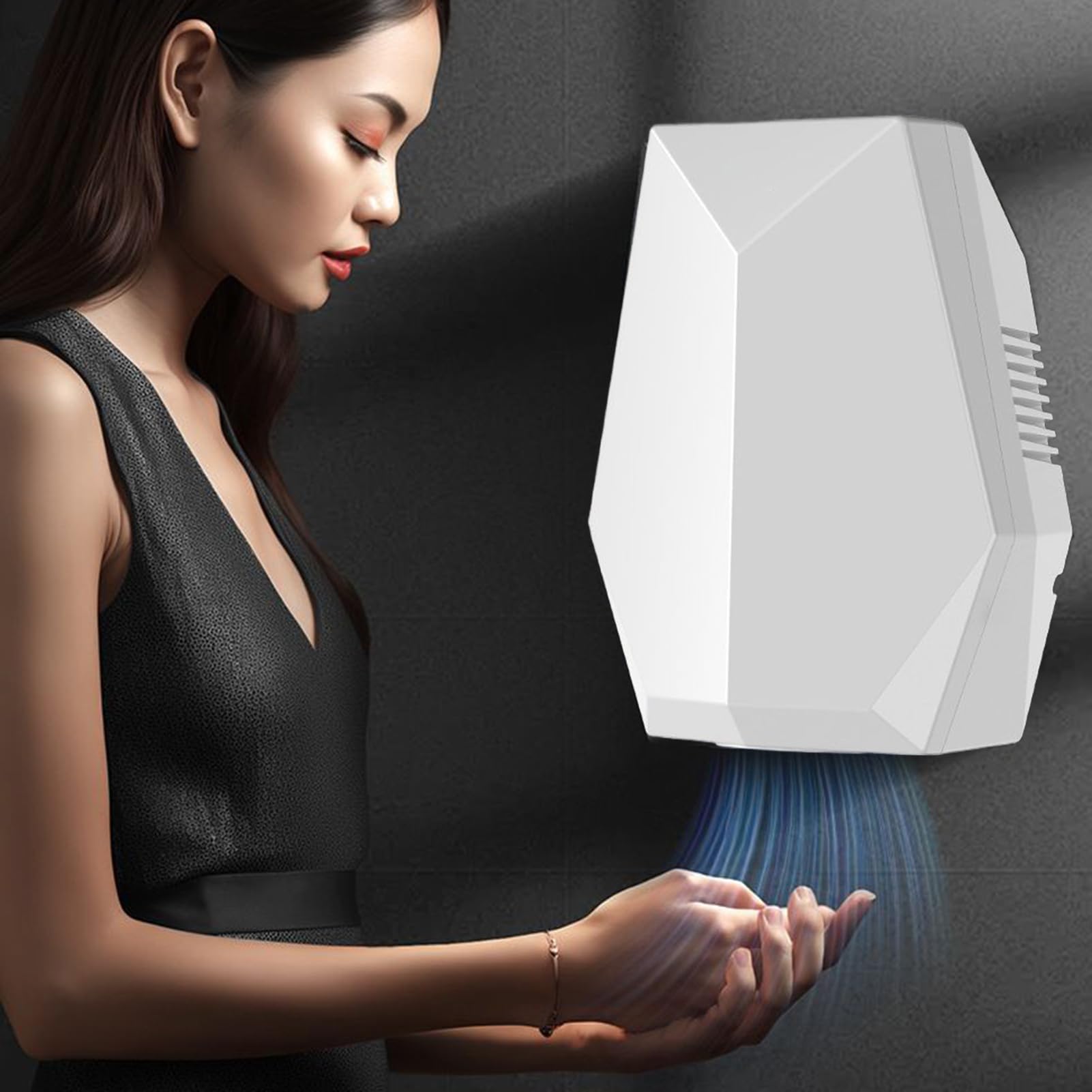 Secador De Manos Para Baño Del Hogar - Secador De Baño Comercial Silencioso Sin Contacto,Dispositivo Automático De Pared Para Interiores De Hoteles Hogares Y Baños