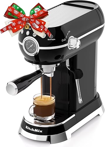 Máquina de café expreso con espumador de leche, cafetera espresso de 20 barras para café con leche y capuchino, máquina de café Expressions con