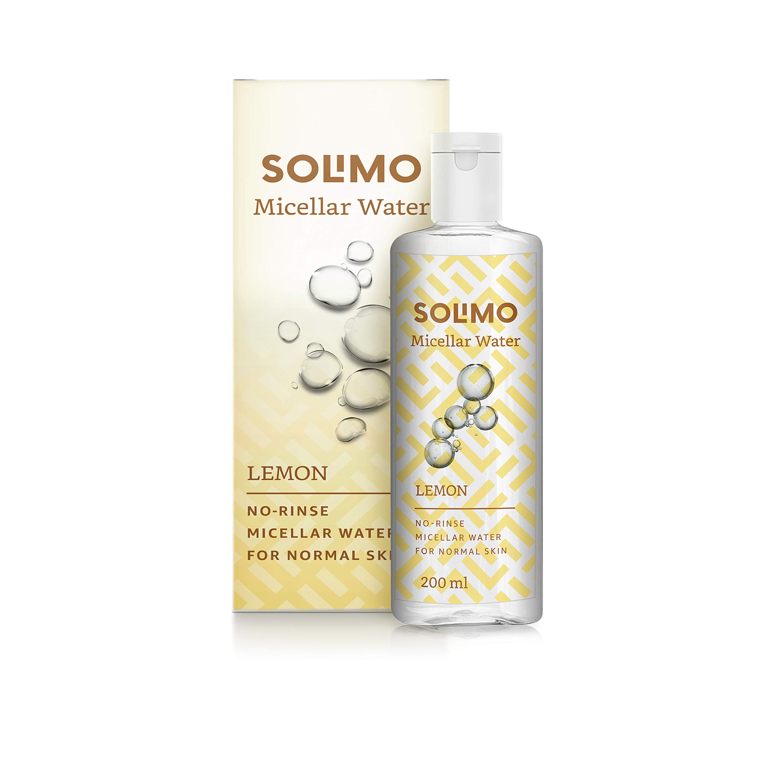 Amazon Brand - Solimo Micellar Water, Lemon, 200ml