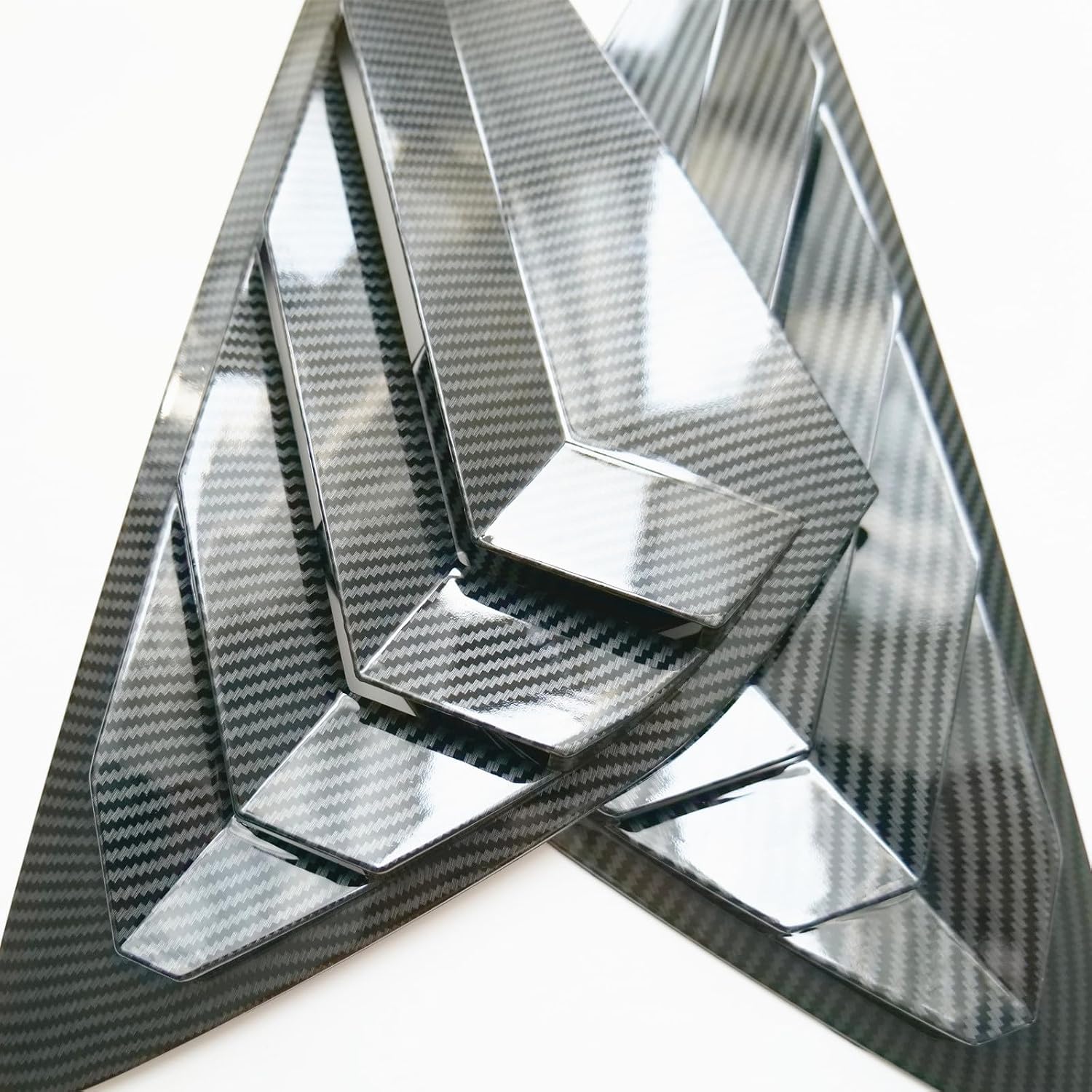 New Racing Rear Quarter Window Louvers Scoops Shades Blinds for Honda Accord 2023 2024 2025 2026 (Carbon Fiber Color)
