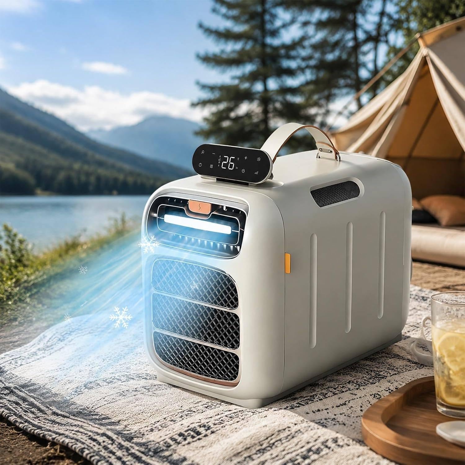LSHFYV Portable Air Conditioner 420W, 4800 BTU for Campervan and Tent
