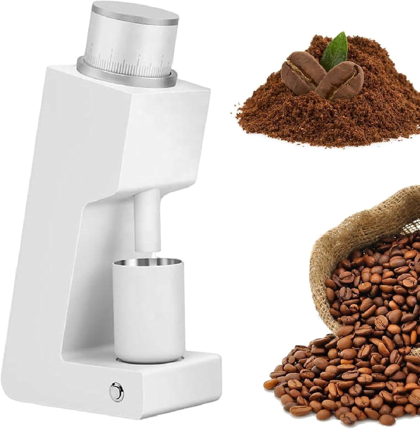 Młynek do kawy na jedną dawkę z żarnami stożkowymi 38 mm, młynek do espresso z regulowaną prędkością dla domowych baristów