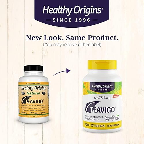 Miniatura 4 de Healthy Origins teavigo 94 de huevo té verde 150 mg 60 cápsulas vegetales