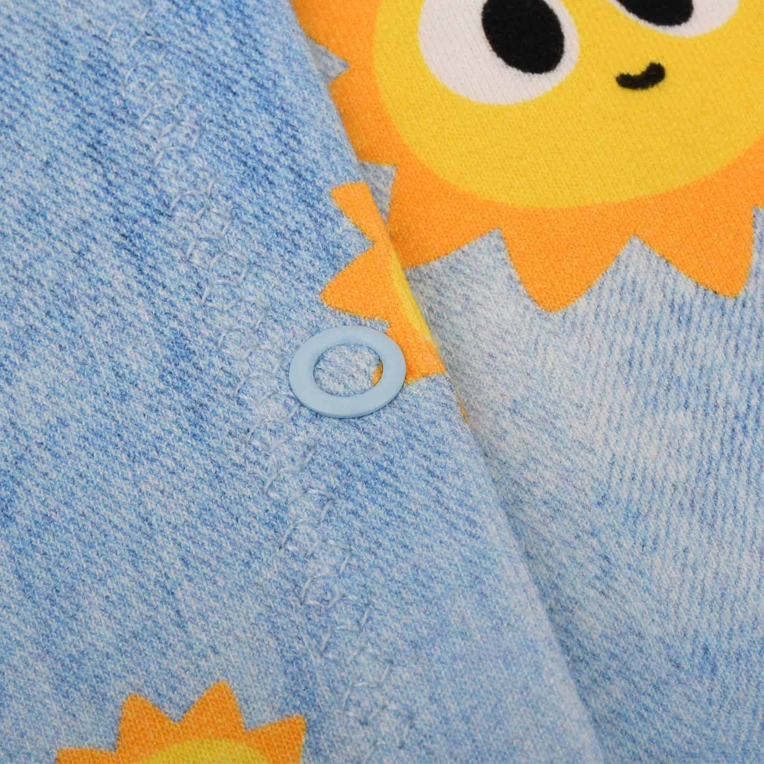 Kapuzenjacke Baby Frühchen Jungen Mädchen Denim Look"Sonnenschein" handmade Geschenk Geburt Ostern
