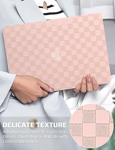 Miniatura 56 de Seorsok Compatible con MacBook Air de 13 pulgadas 2022 2021 2020 2019 2018 versión A1932 A2179 M1 A2337 Touch ID, elegante funda rígida de plástico