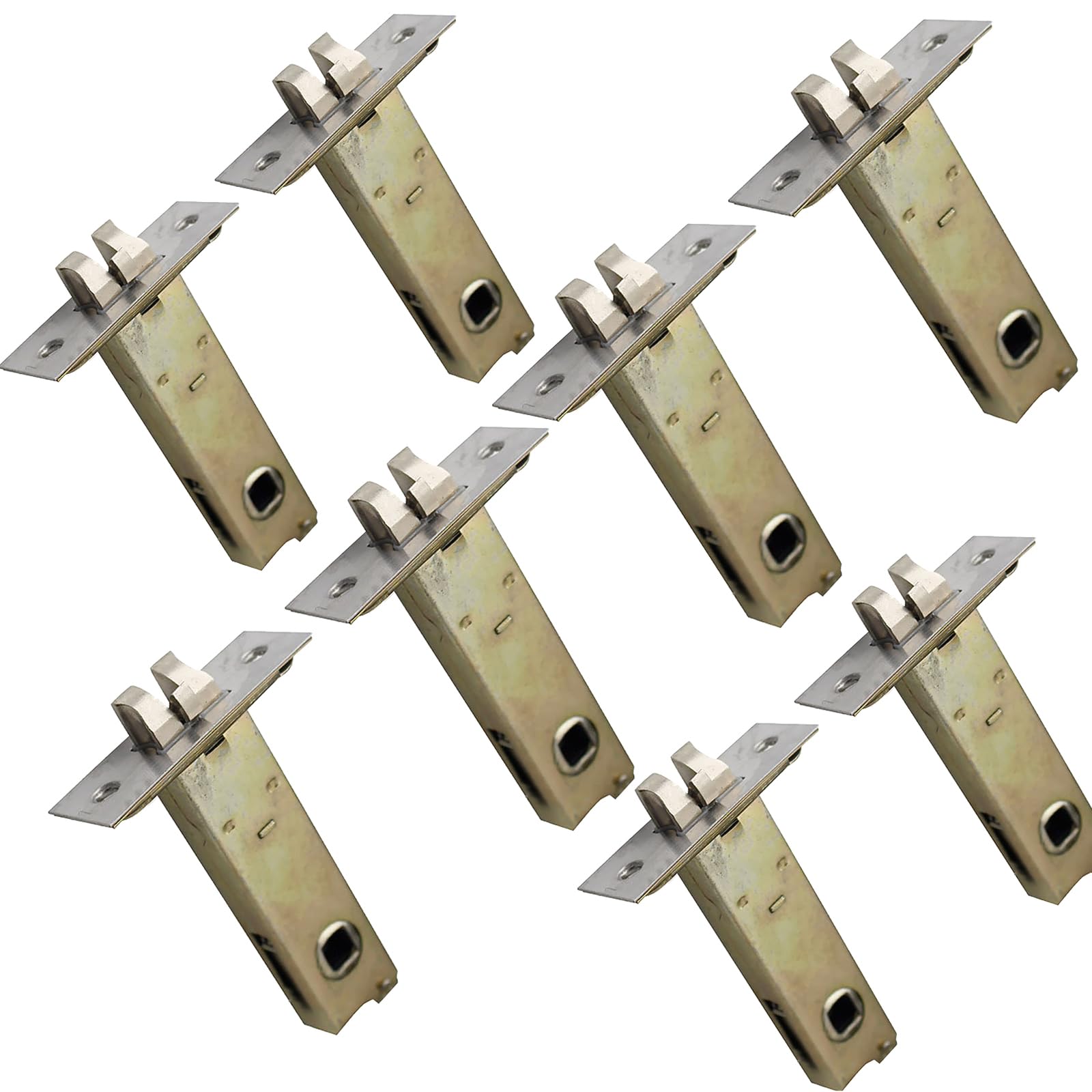 MACHSWON Tubular Latch Forked 70mm Internal Door Lock Mortice Latch Polished Door Latches & Bolts for Sprung Lever Door Handles 8Pcs
