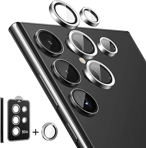 Miniatura 33 de i-Blason Protector de lente de cámara para Samsung Galaxy S23 Ultra, [vidrio templado 9H] Funda de cámara de vidrio antiarañazos ultrafina