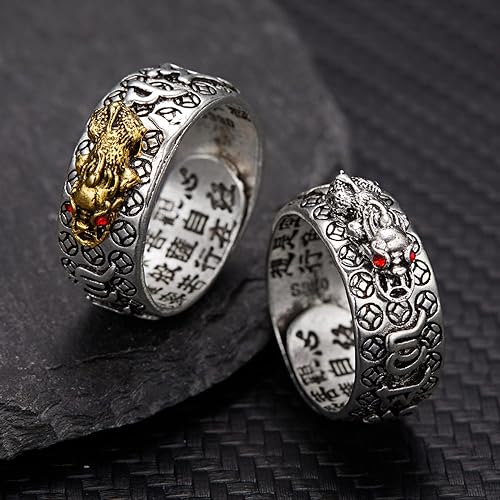 Miniatura 2 de Anillo Feng Shui Pixiu Mantra para - Anillo Ajustable Pixiu Mantra De La Suerte