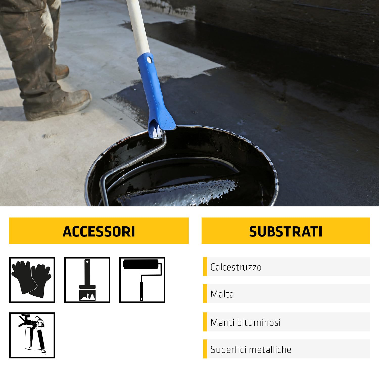Sika - Sikalastic Black, Nero - Membrana impermeabilizzante bituminosa - Resistente agli agenti atmosferici ed ai ristagni di acqua - Latta da 5kg (Confezione da 2)