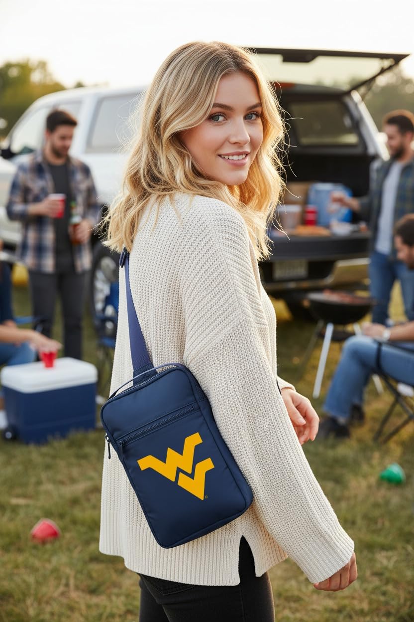 Broad Bay West Virginia Crossbody Bag - Versatile Travel, Sports, or Gameday Bag for WVU Fans and Alumni, Men or Women