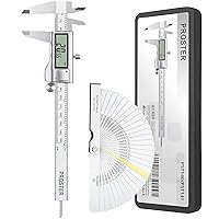 Vista 1 de Proster Calibrador Vernier digital de 6 pulgadas, 5.906 in, fracción de pinza electrónica, pinza métrica para longitud, ancho, profundidad, diámetro