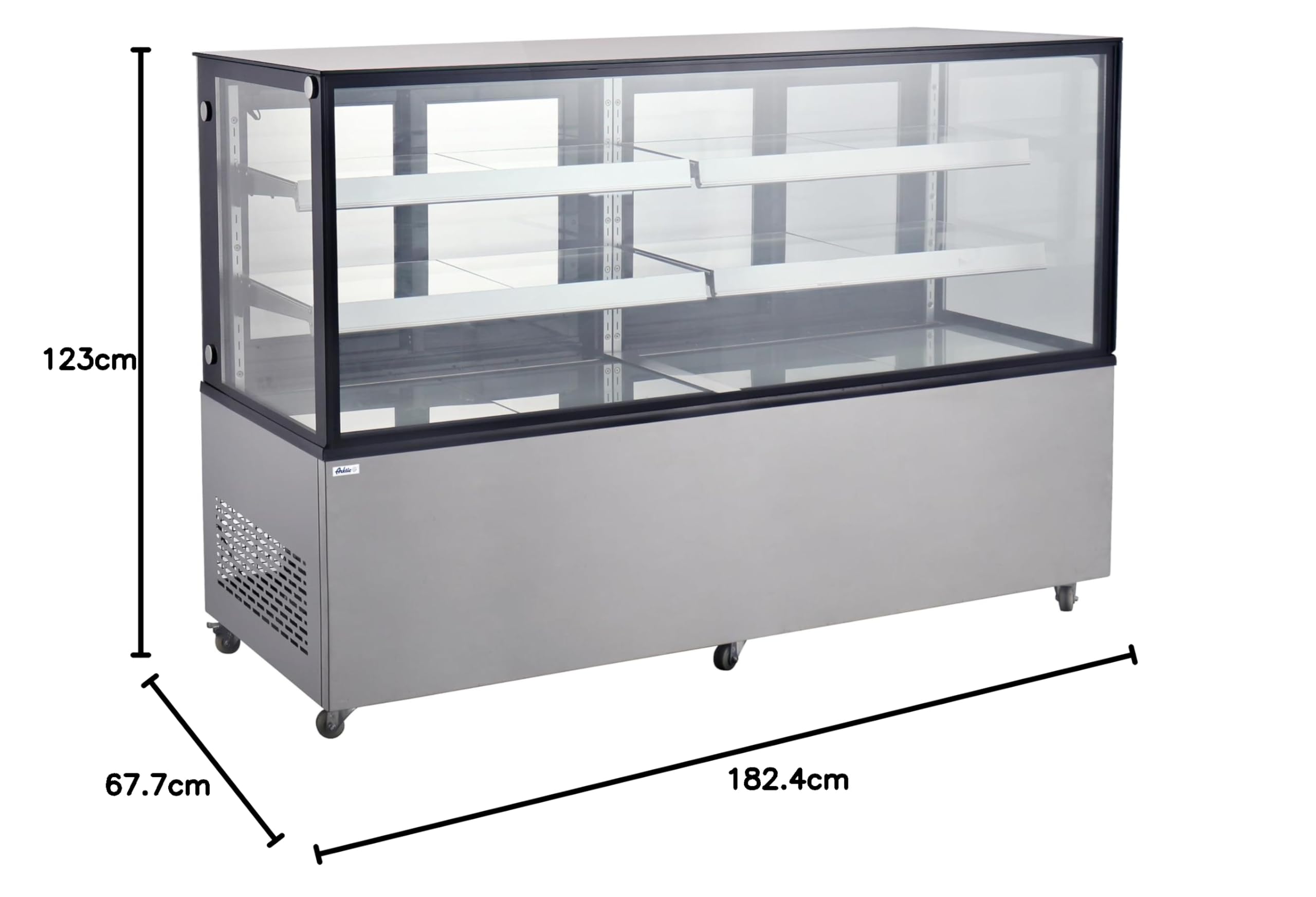 HENDI Vitrinas expositoras refrigeradas con 2 baldas - 610 L - 230V / 500W - 1815x675x(H)1210 mm