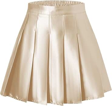 Amazon.com: Joe Wenko Women's Satin Silk Mini Skirts Casual