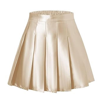 Amazon.com: Joe Wenko Women's Satin Silk Mini Skirts Casual