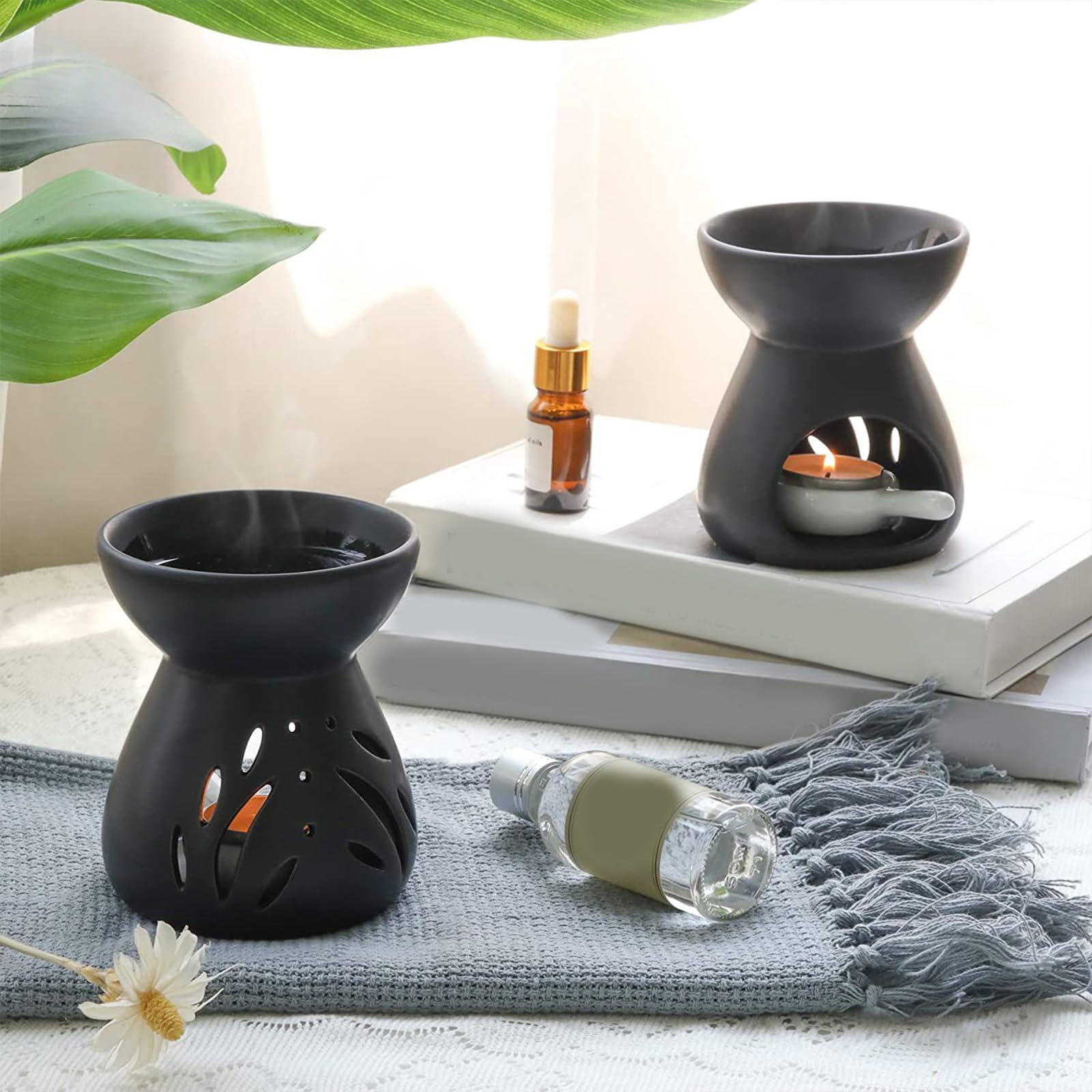 Aromatherapie-Brenner, Teelichthalter Löffel Ätherisches Öl Wärmer for Home Office Und Studio Verwenden Düfte Dekore(B)
