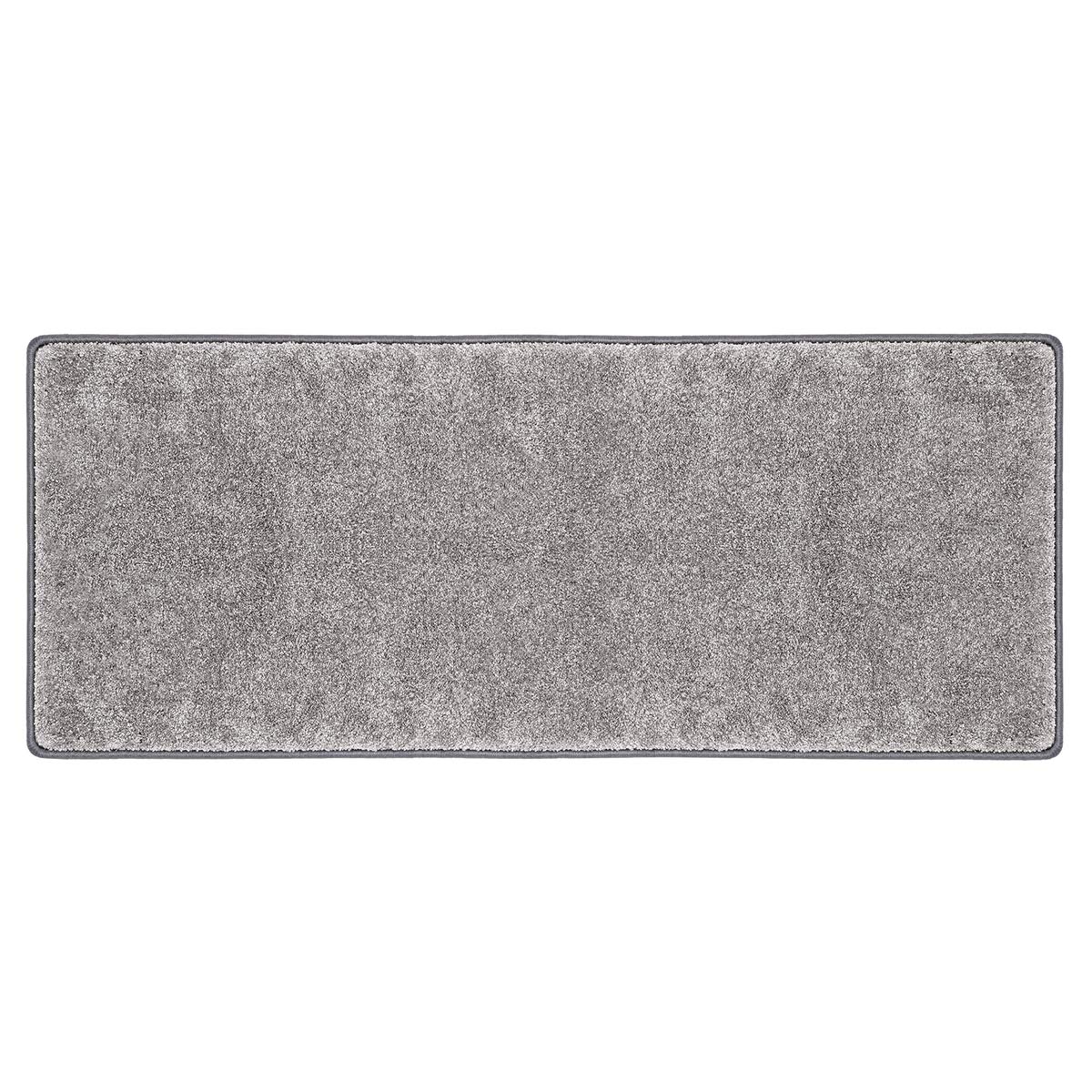 casa pura Tapis de Couloir en Velour Sundae Ultra Doux, Résistant pour Salon Bureau Chambre - Carpette Shaggy Antidérapant Convient à l'usage intensif Durable,Tapis Gris Argenté, 66x600 cm