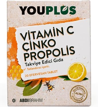 Youplus Vitamin C, Zinc & Propolis 20 Effervescent Tablets