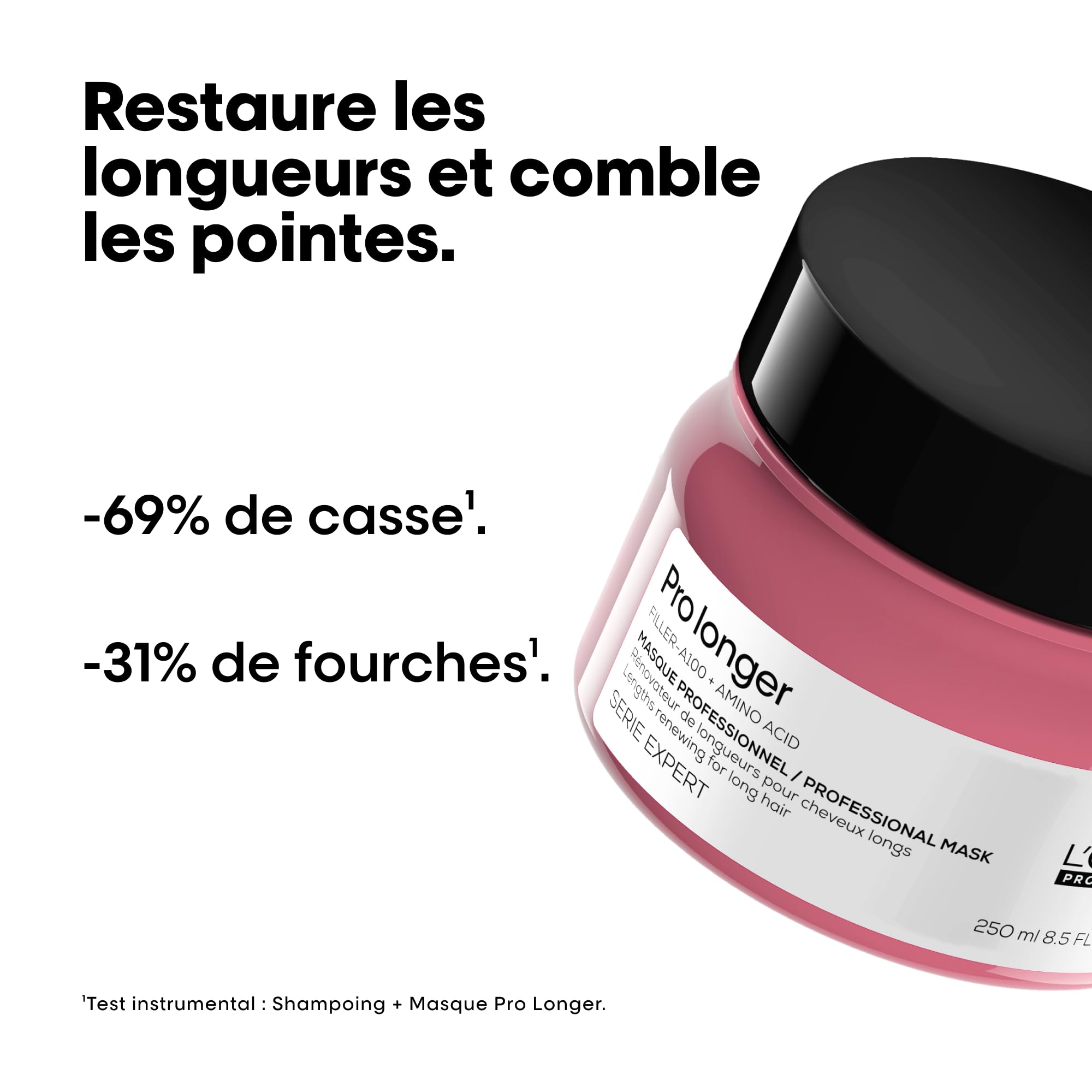 L'OREAL PROFESSIONNEL - Renovateur de Longueurs - Pro Longer - Homme & Femme - Restauration Instantanée De La Fibre Capillaire - Apporte Force & Brillance - Cheveux Longs & Cassants