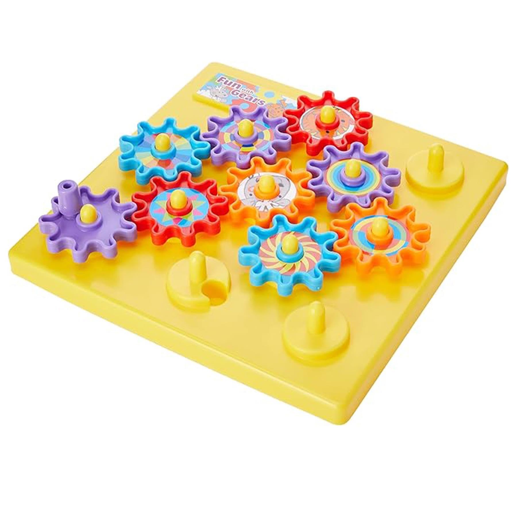 A2Z 4 Kids Fun Time Gears Board Game for Children Interlocking Gear Set, STEM Learning Educational Toy Fine Motor Skills Puzzle Activity for Boys & Girls Aged 24+ Months