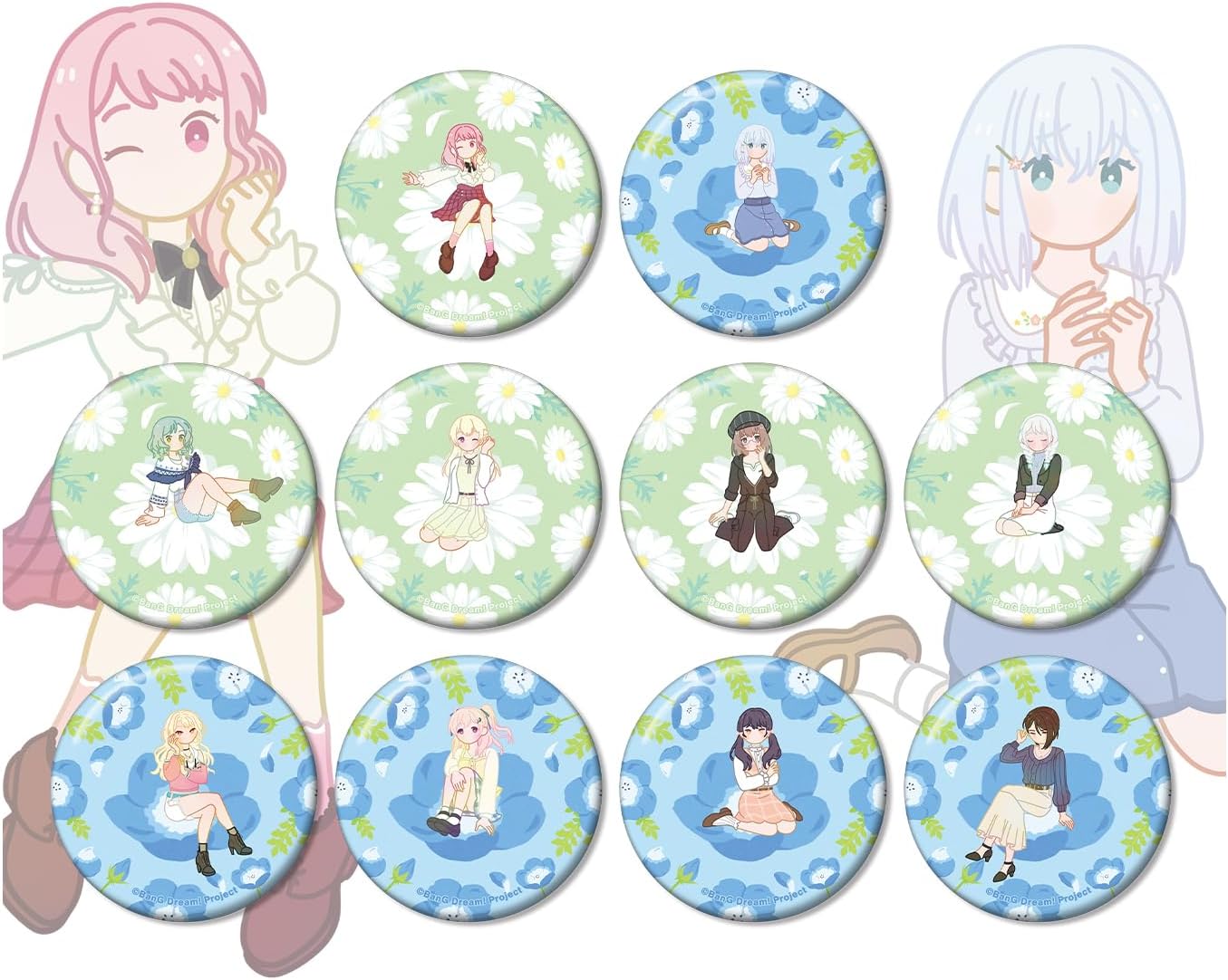 BanG Dream! Girls Band Party! Trading Botania Can Badge Ver.C, Box of 10