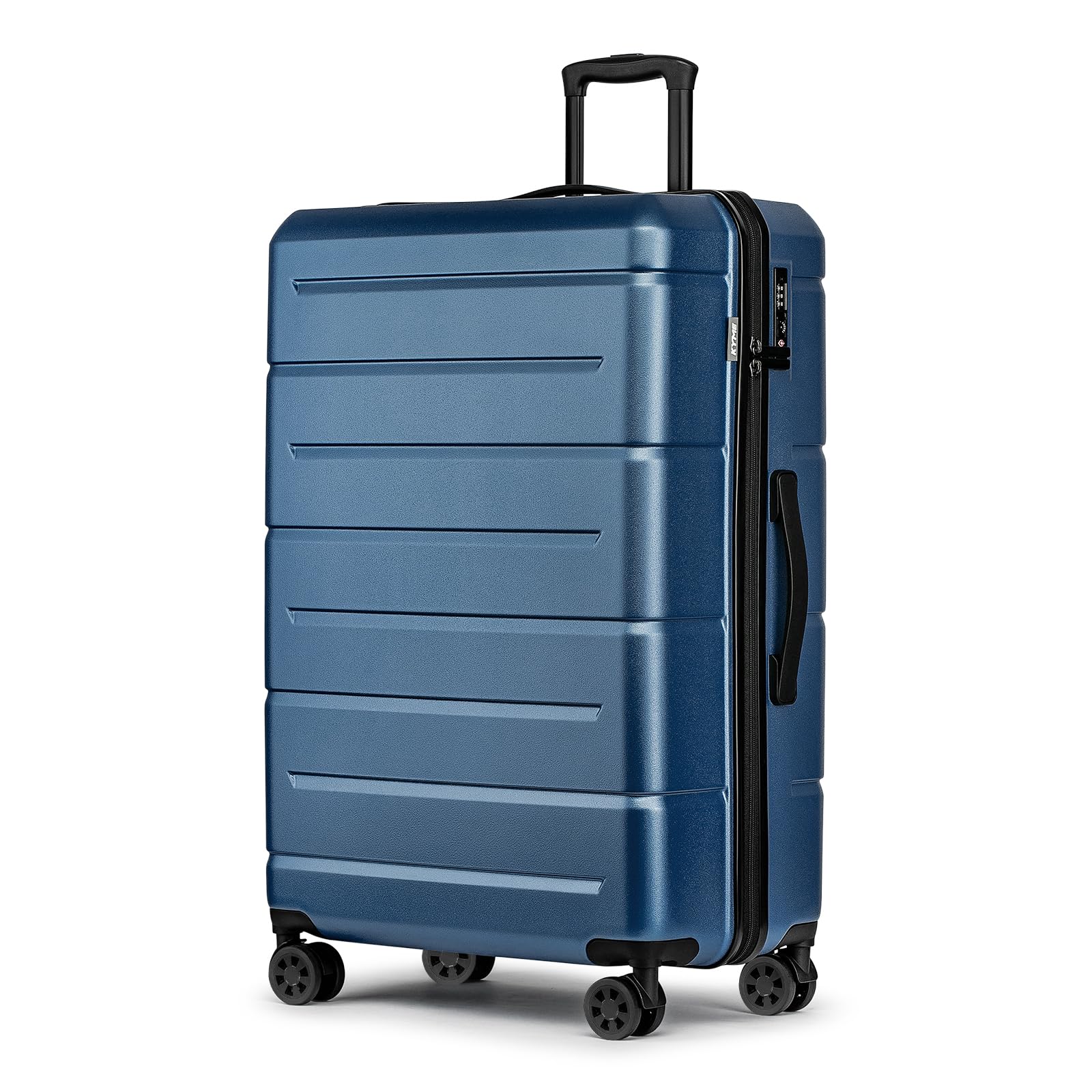 KYME Large Suitcases with Wheels Hardshell 28 Inch Luggage TSA Approved Big Checked Luggage Durable Travel Rolling Suitcase for Women Men Light Blue