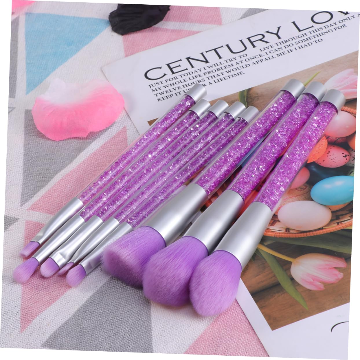 DOITOOL -teiliges Elegantes -pinsel-set mit Pailletten und Strass-griff Kosmetikpinsel für Damen Natürliches für Den Täglichen Gebrauch Damen
