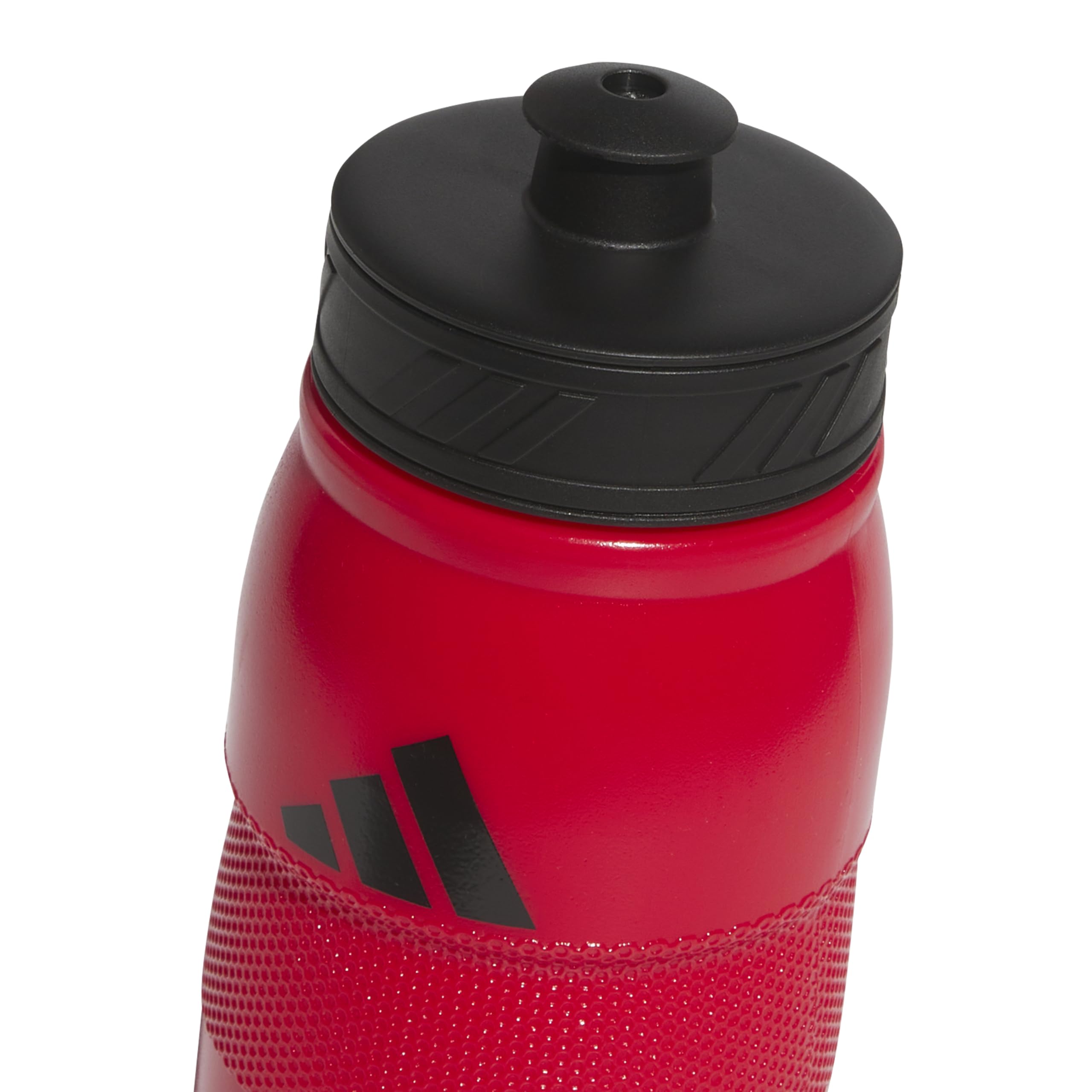 adidas Botella de agua deportiva de plástico recargable para estadio de 750 ml, color rojo escarlata/negro/negro, 25.4 onzas
