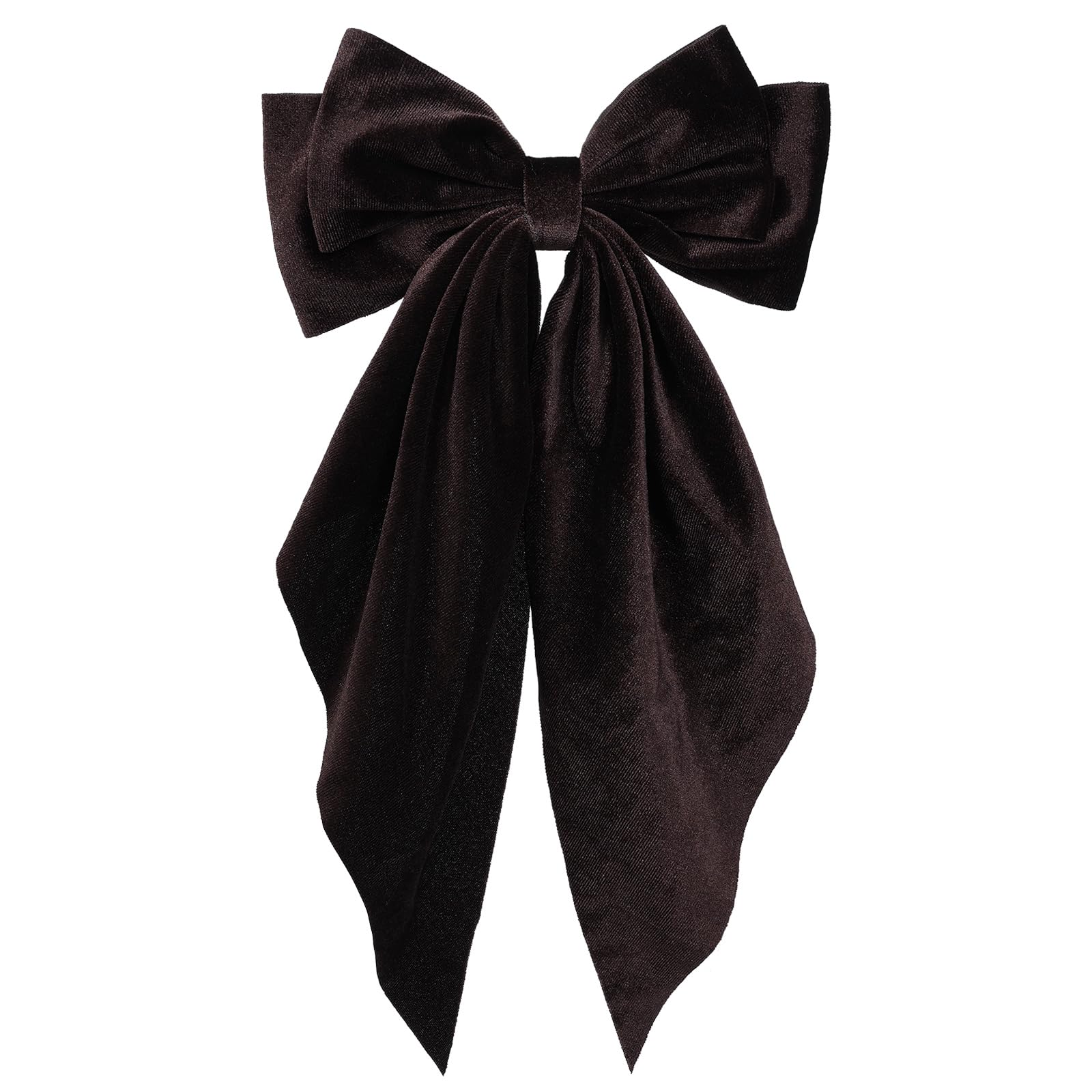 Amazon.com : Fall Brown Velvet ribbon Hair Bow Barrettes for Women