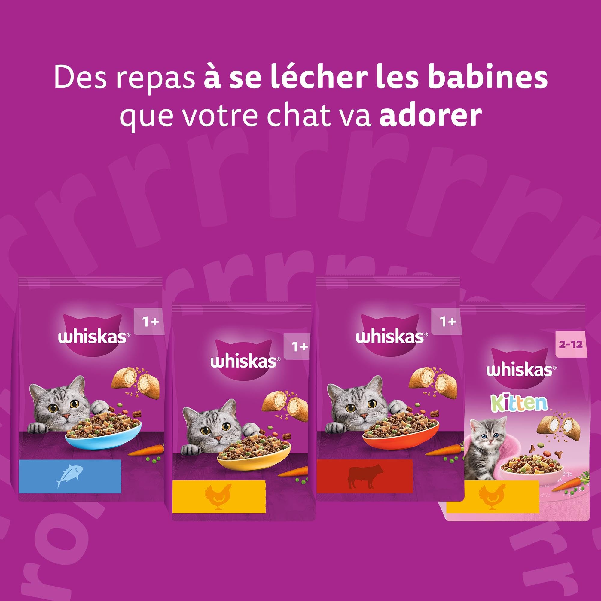 WHISKAS Croquettes pour chat adulte 7 kg au poulet