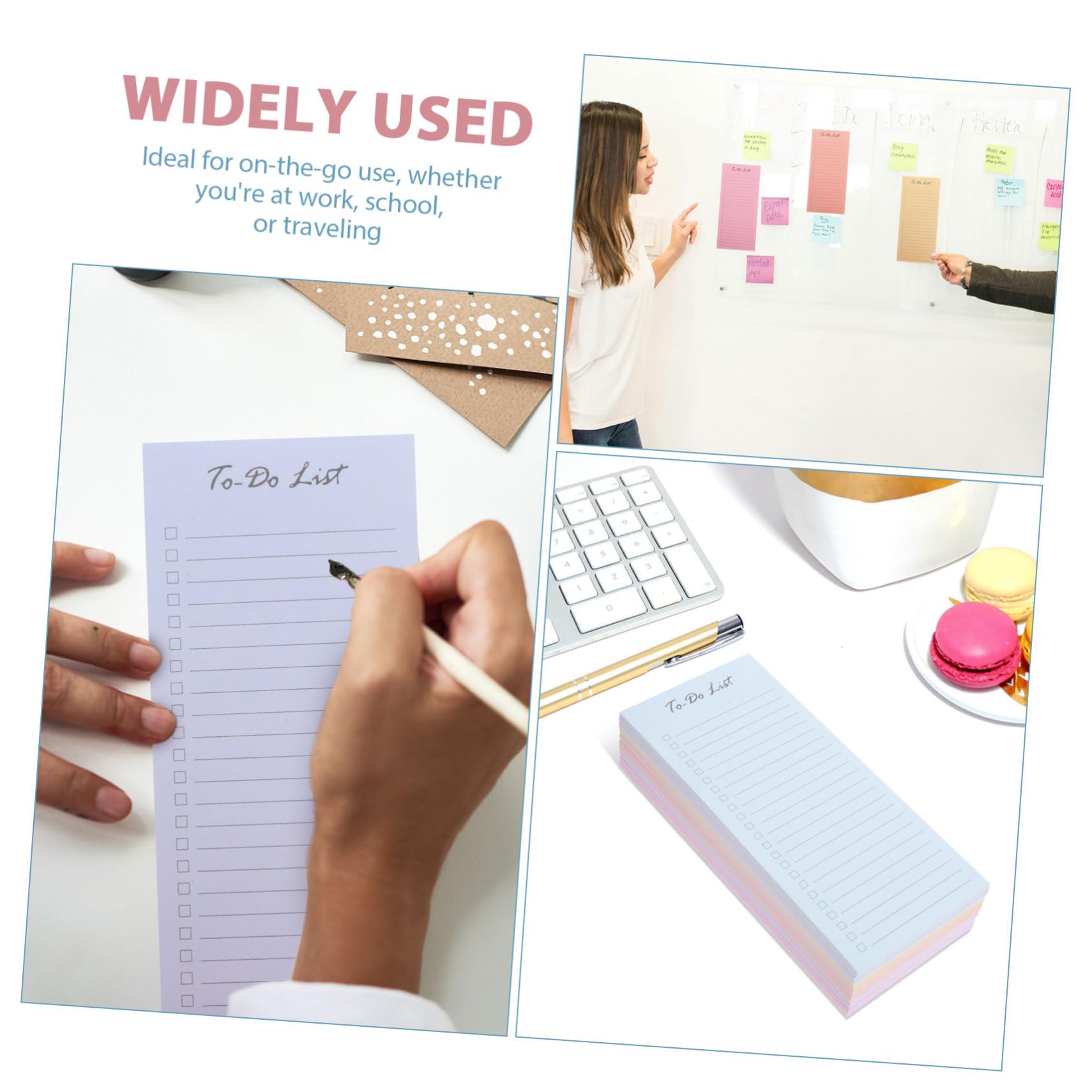 WOONEKY Bloc Notes de Planification Blocs Notes Autocollants pour Organiser Vos Tâches et Rappels Pratiques et Élégants Adaptés pour Bureau et École