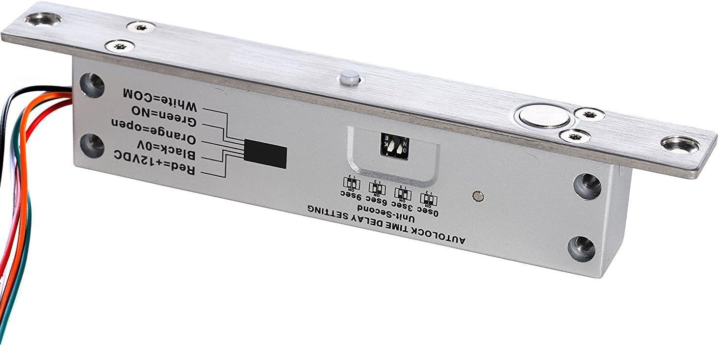 Drop Bolt Lock Key Open Fail Secure NO Sturdiness Electric Manual Open Cylinder