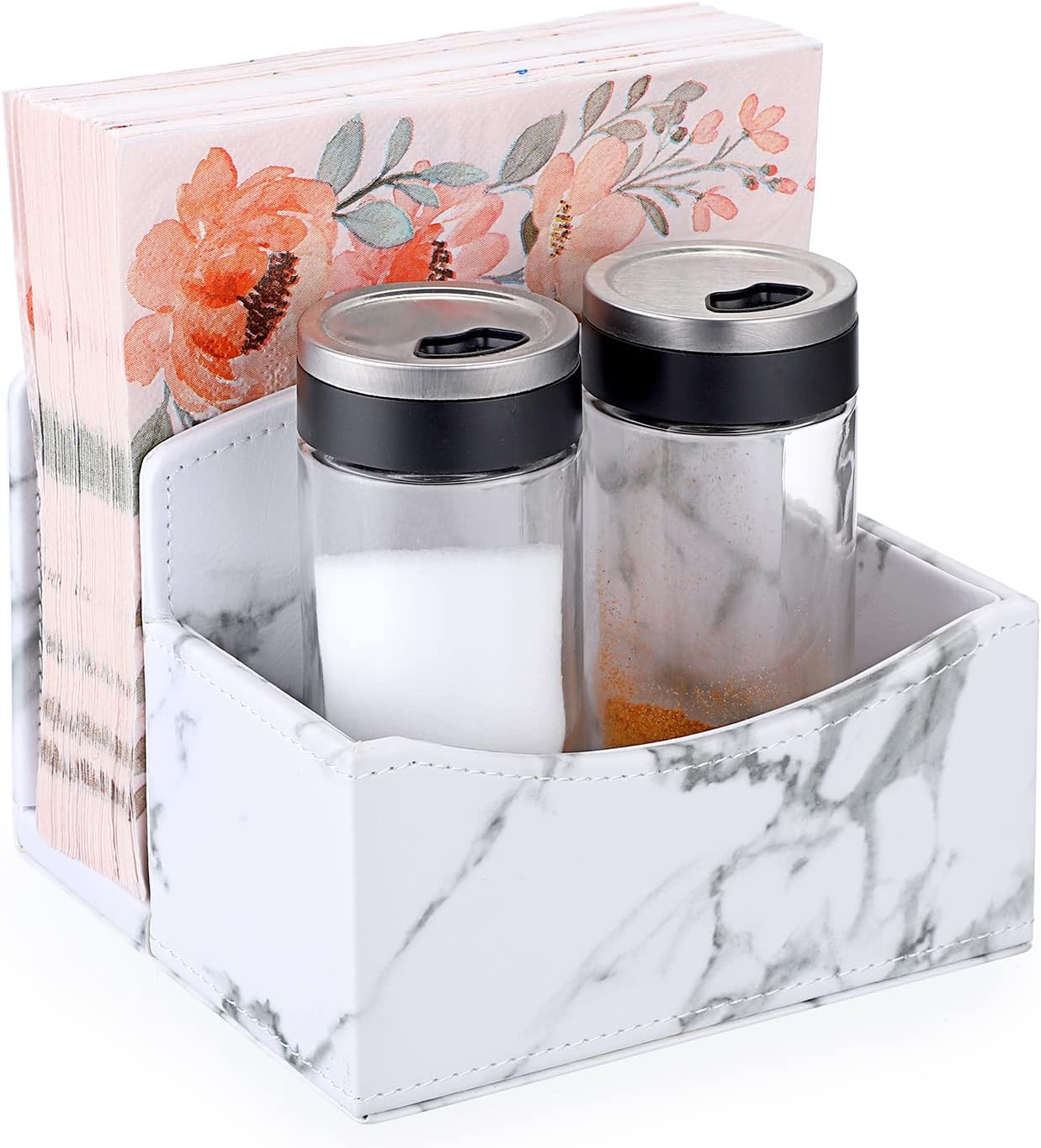 Sumnacon PU Leather Napkin Holder Luncheon Napkin Holder