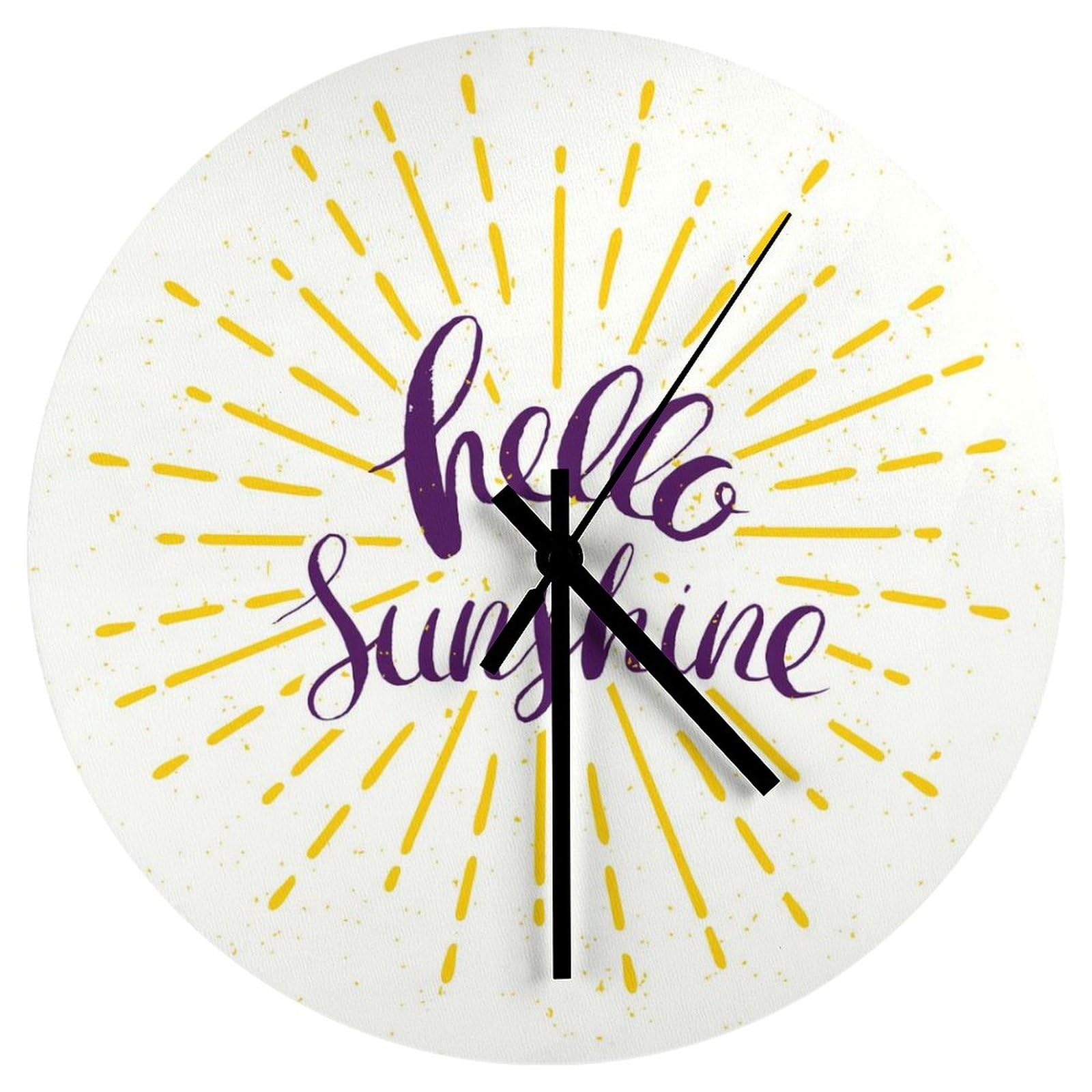Horloge murale sans échelle Nugier 24 cm jaune rond