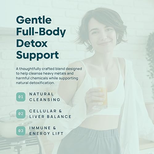 Miniatura 8 de Desintoxicación total, desintoxicación de metales pesados para adultos: zeolita, clorella, cardo mariano, shilajit y yodo, limpieza de toxinas,