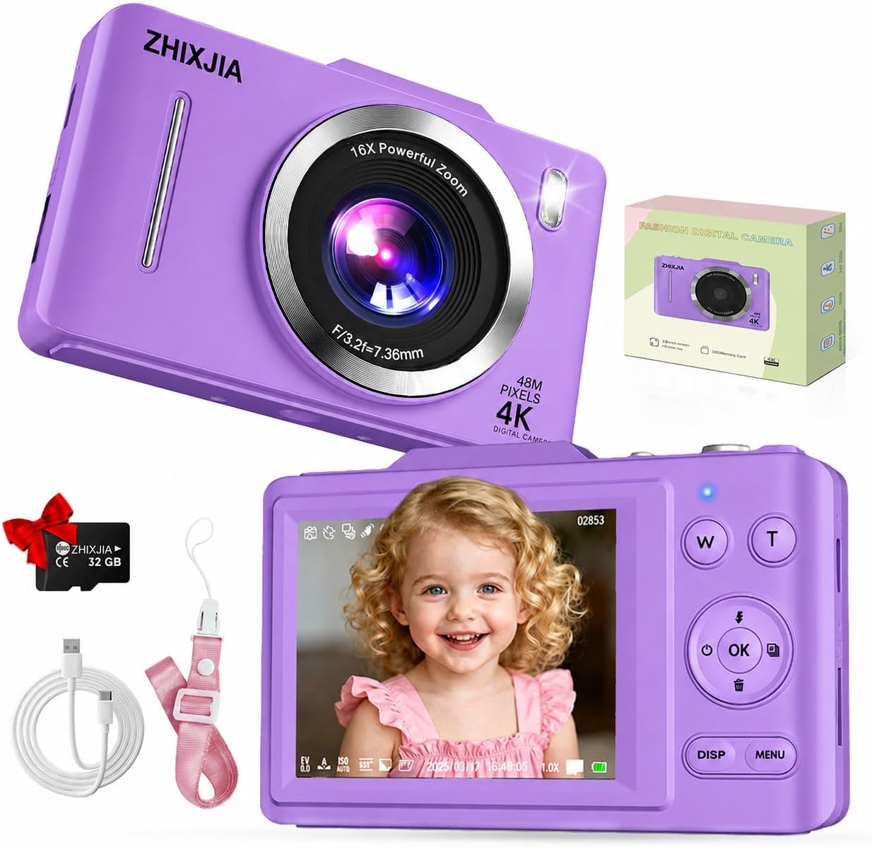 Compact 4K Point-and-Shoot Camera Review: Kid-Friendly, 16X Zoom and Anti-Shake Power in Purple