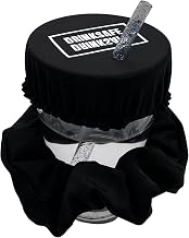 I Black Anti-Drug Scrunchie Protects Glass Reusable and Spill-proof for Parties and Festivals Safely