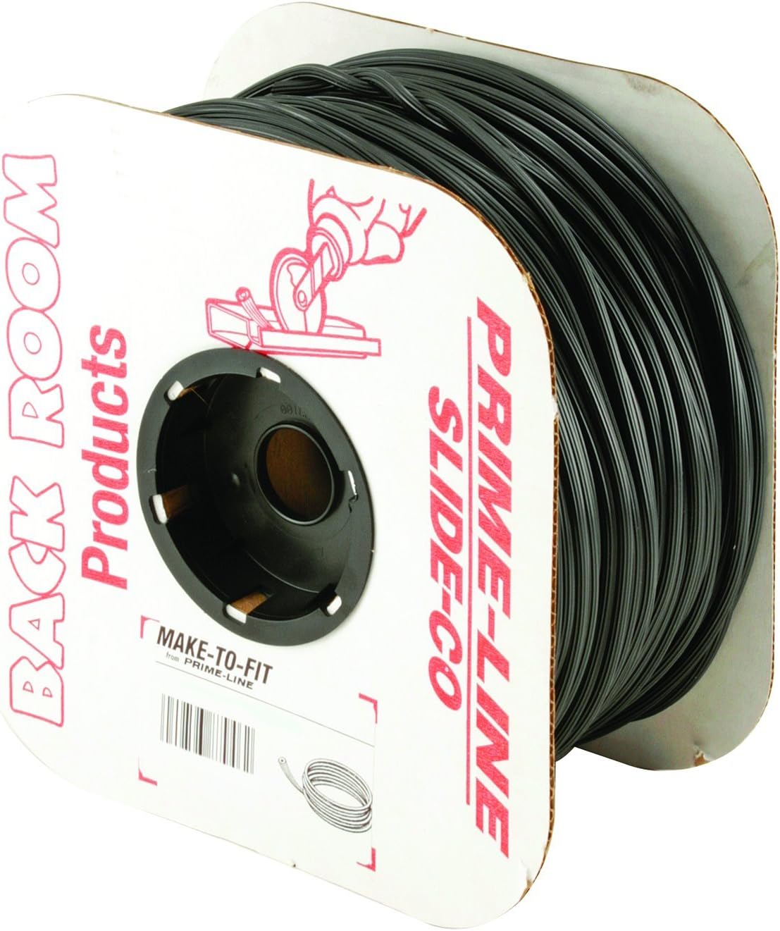 Prime-Line MP7592 Screen Retainer Spline, 0.200 In. Diameter, Black Vinyl, 500 ft. (1 Roll)