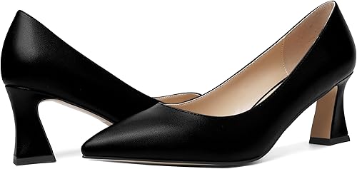 Miniatura 6 de ROSERWISH Zapatos de vestir de tacón alto con punta puntiaguda para mujer, elegantes, sin cordones, mate, de 2.5 pulgadas