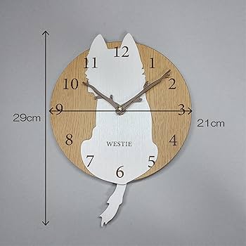 Amazon.co.jp: 振り子時計 はみだしワンちゃん 壁掛け時計