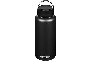 klean kanteen Wide Mouth Single Wall Stainless Steel Water Bottle (w/Wide Loop Cap) - 40oz